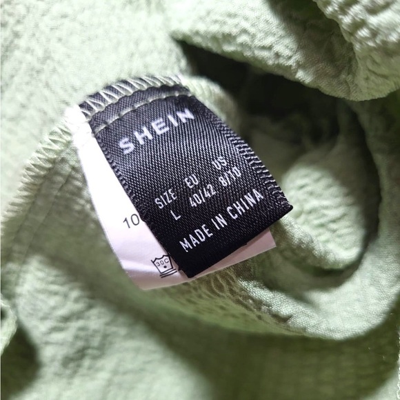 SHEIN Front Tie Crop Peplum Halter Top in Mint Green - Picture 6 of 12